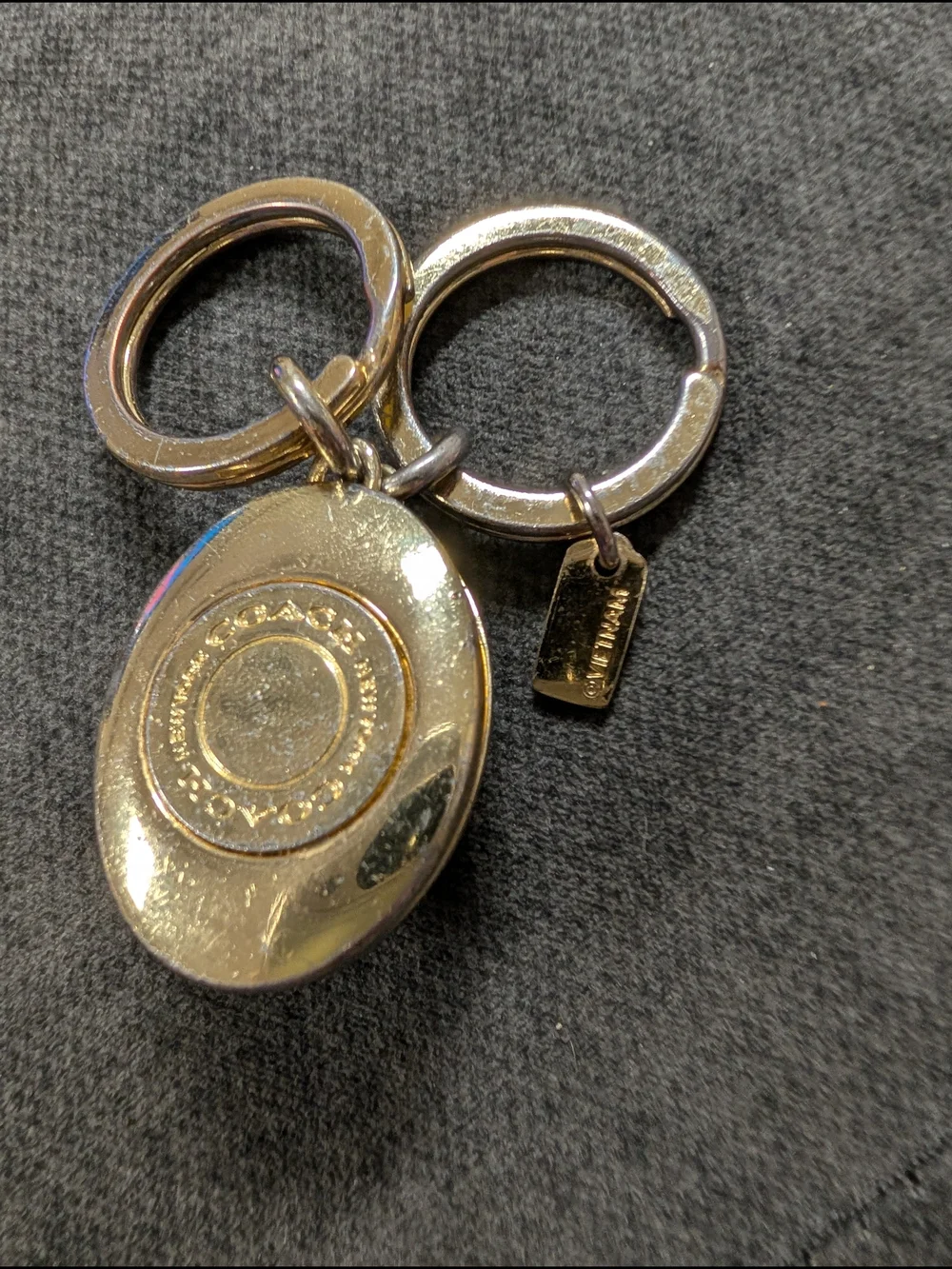 COACH Vintage Valet Turnlock Keychain Charm
